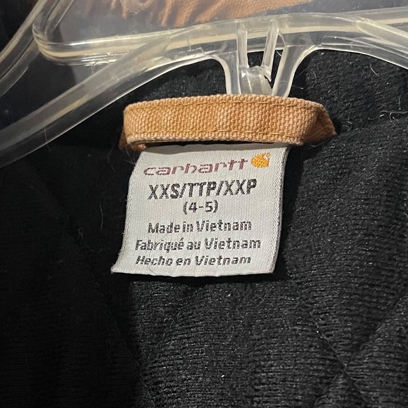 Carhartt Youth Thrashed Distressed Broken-In Tan Duck Canvas Warm Coat XXS - Picture 7 of 11